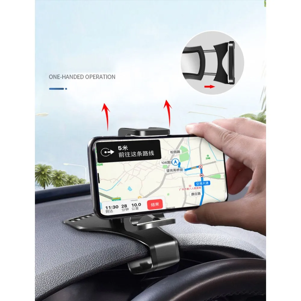 3 in 1 Car GPS Smartphone Holder: Dashboard / Visor Clamp   AC Grid Clip for QMobile Q Infinity - Black