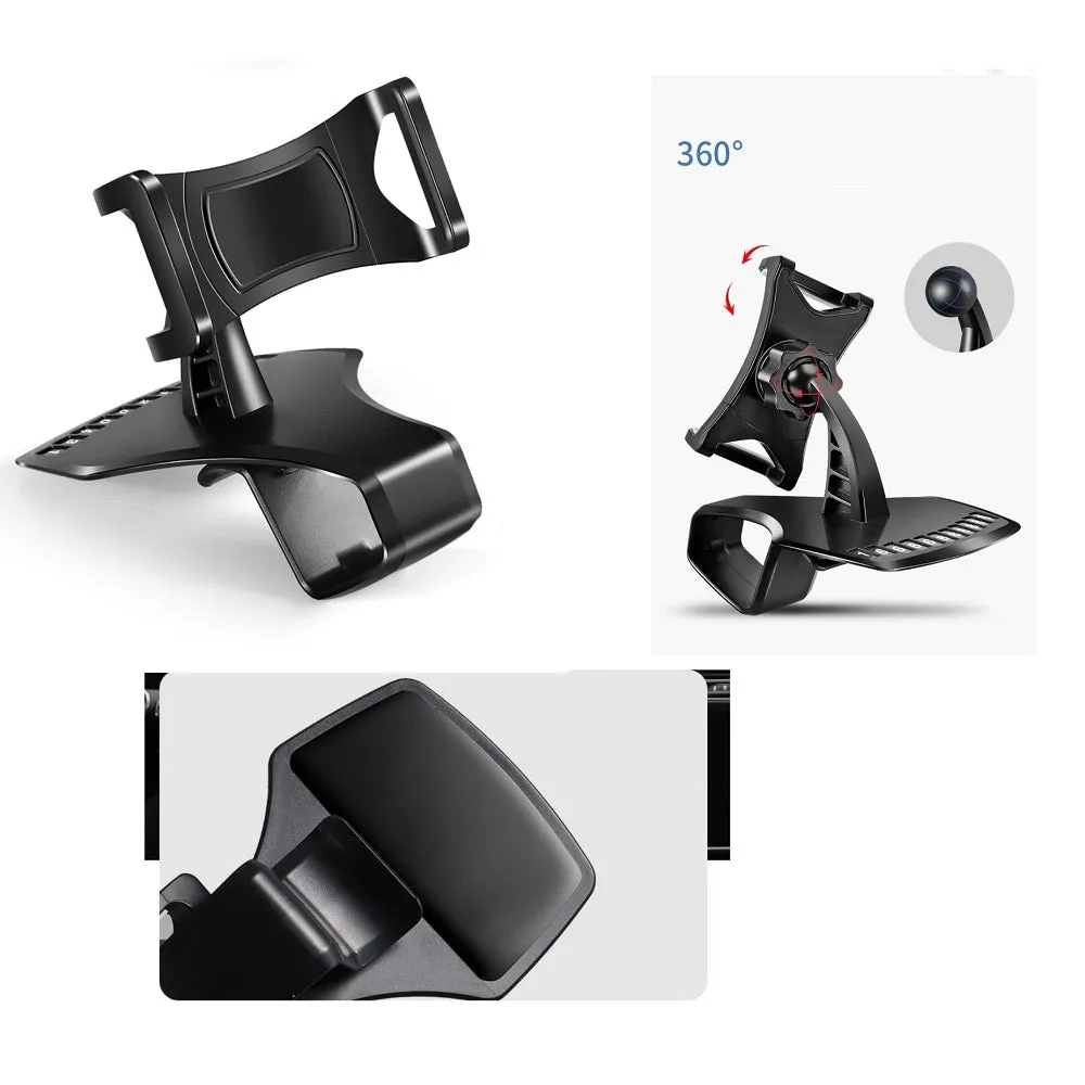 3 in 1 Car GPS Smartphone Holder: Dashboard / Visor Clamp   AC Grid Clip for QMobile Q Infinity - Black