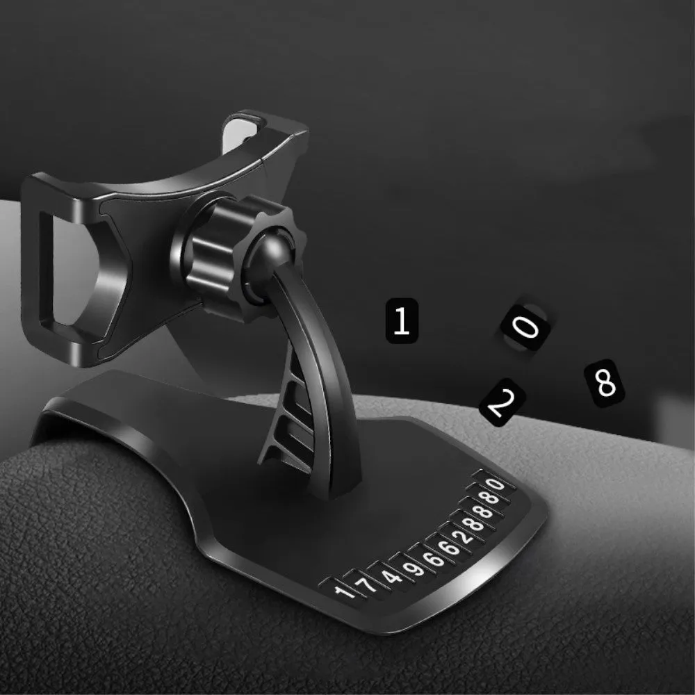 3 in 1 Car GPS Smartphone Holder: Dashboard / Visor Clamp   AC Grid Clip for QMobile Q Infinity - Black