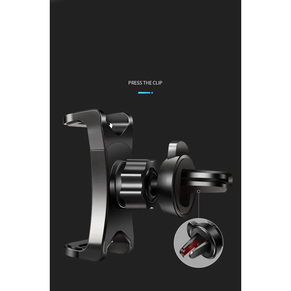 3 in 1 Car GPS Smartphone Holder: Dashboard / Visor Clamp   AC Grid Clip for QMobile Q Infinity - Black
