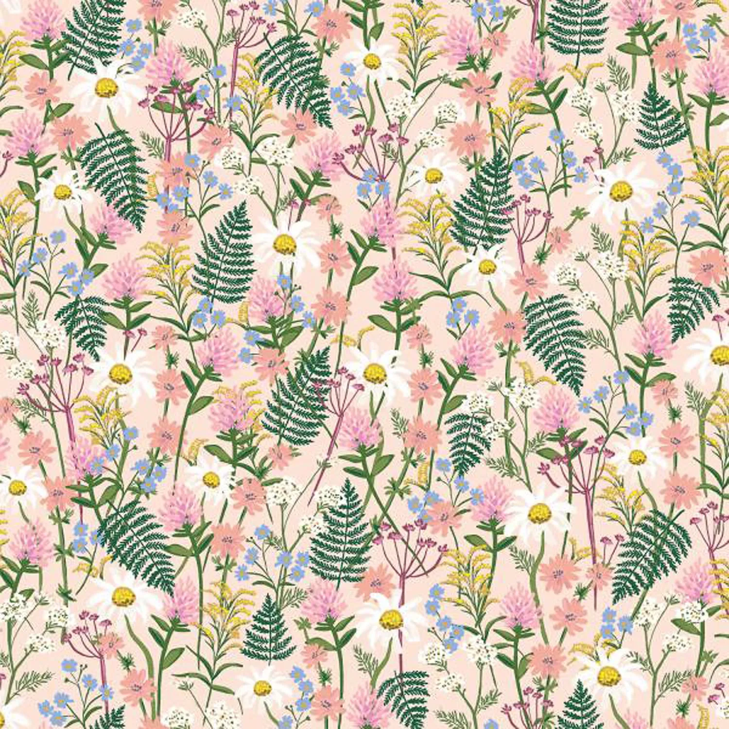 Boy's Pocket Square / Wildflowers In Pink