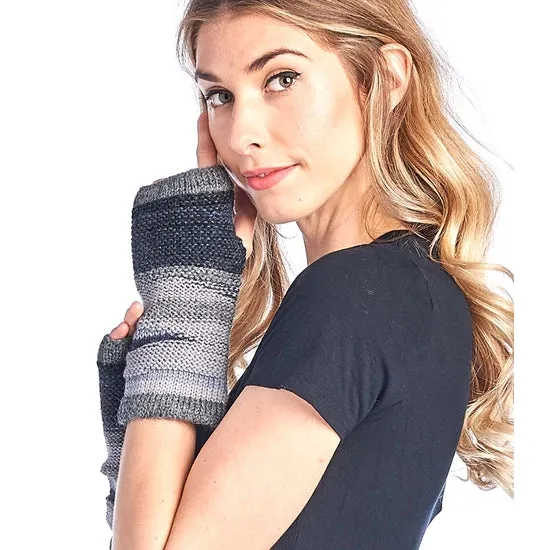 Charcoal Alpaca Colorado Fingerless Gloves