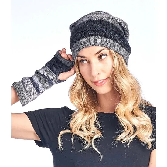 Charcoal Alpaca Colorado Fingerless Gloves