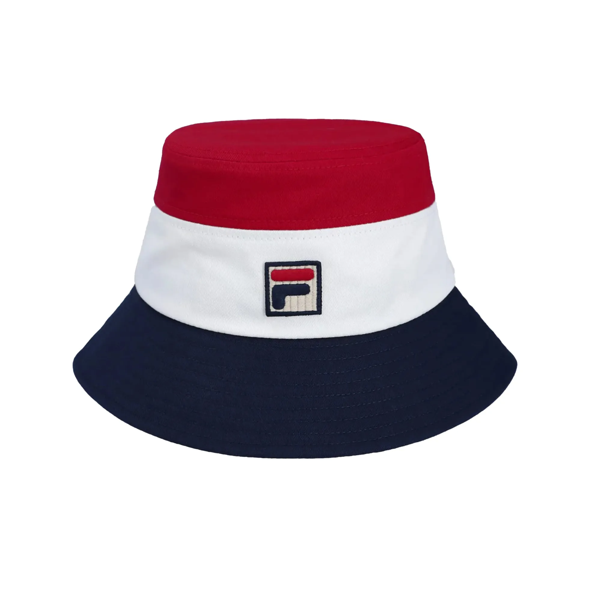 Fila Marco Tri Colour Heritage Logo Bucket Hat Fila Red/Gardenia/Fila Navy