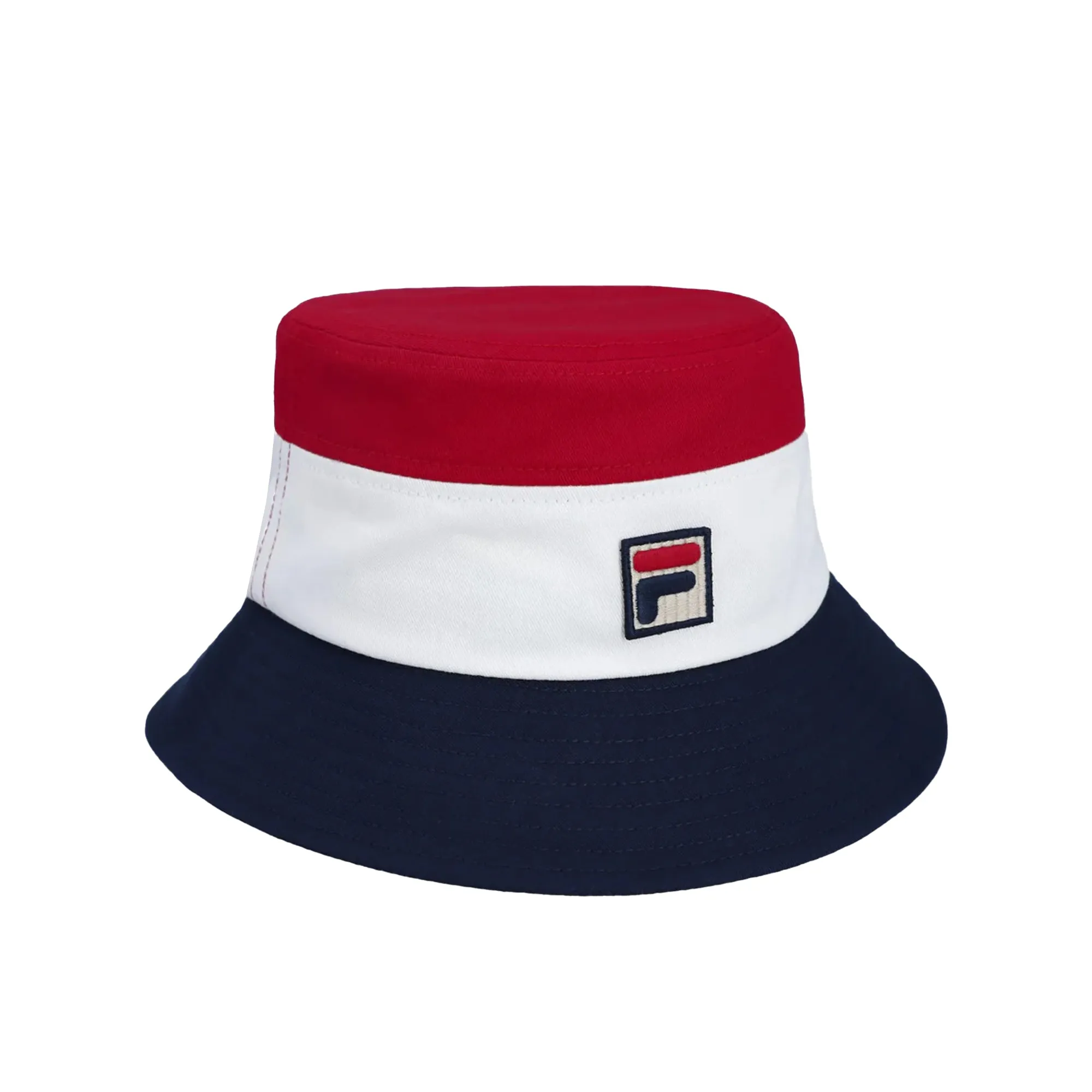 Fila Marco Tri Colour Heritage Logo Bucket Hat Fila Red/Gardenia/Fila Navy