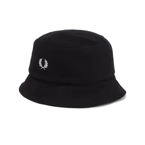 Fred Perry Classic Piqué Bucket Hat Black/Snow White