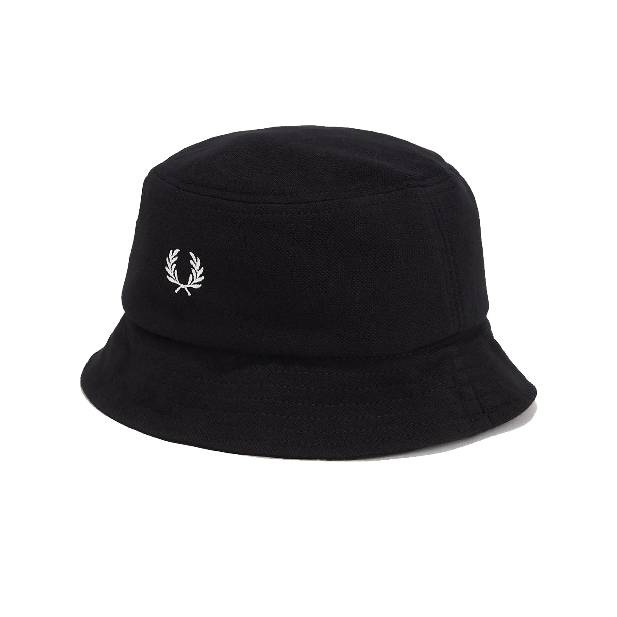 Fred Perry Classic Piqué Bucket Hat Black/Snow White