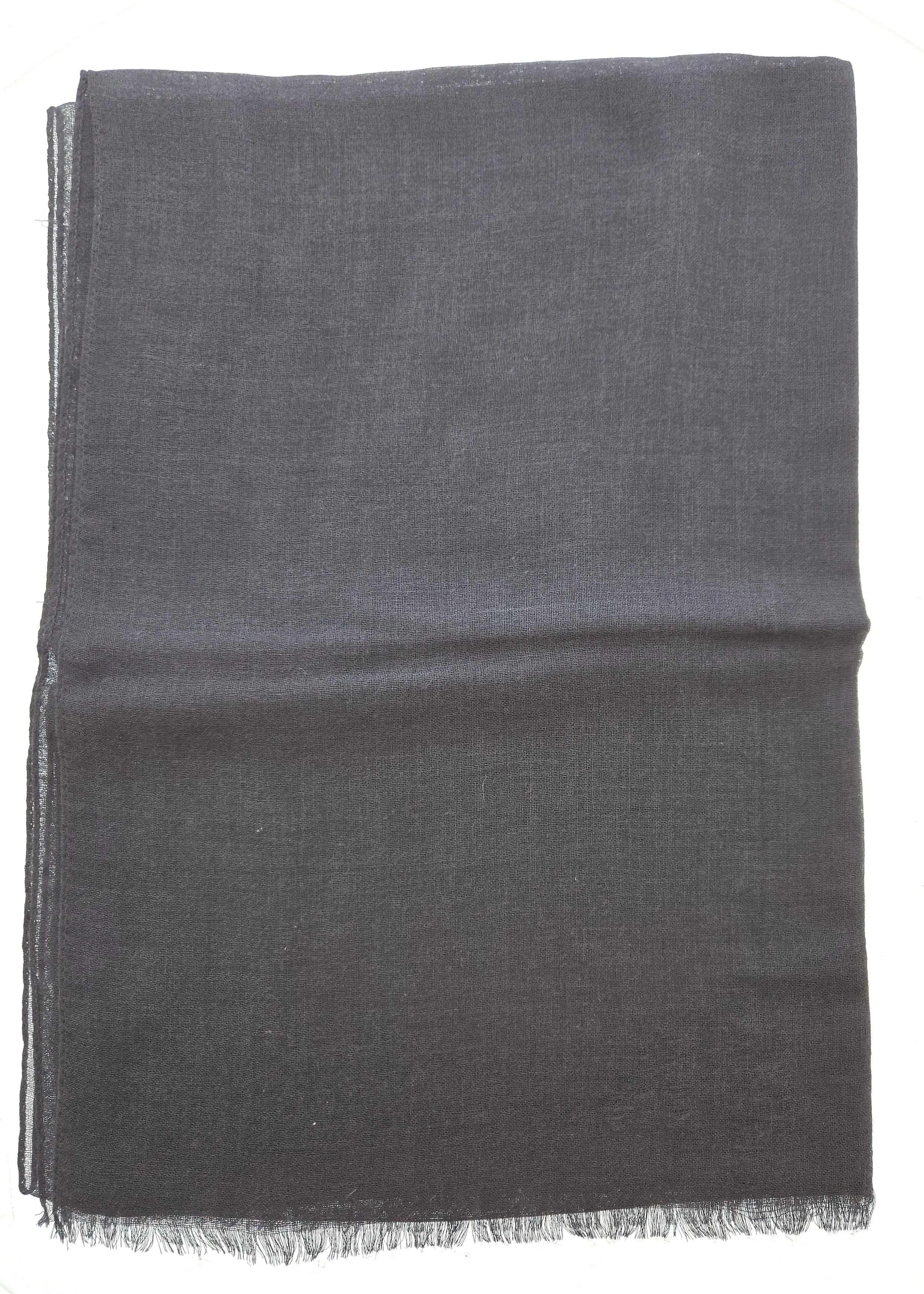 Lanvin Soft Luxurious Cashmere and Silk Teal Fringe Scarf