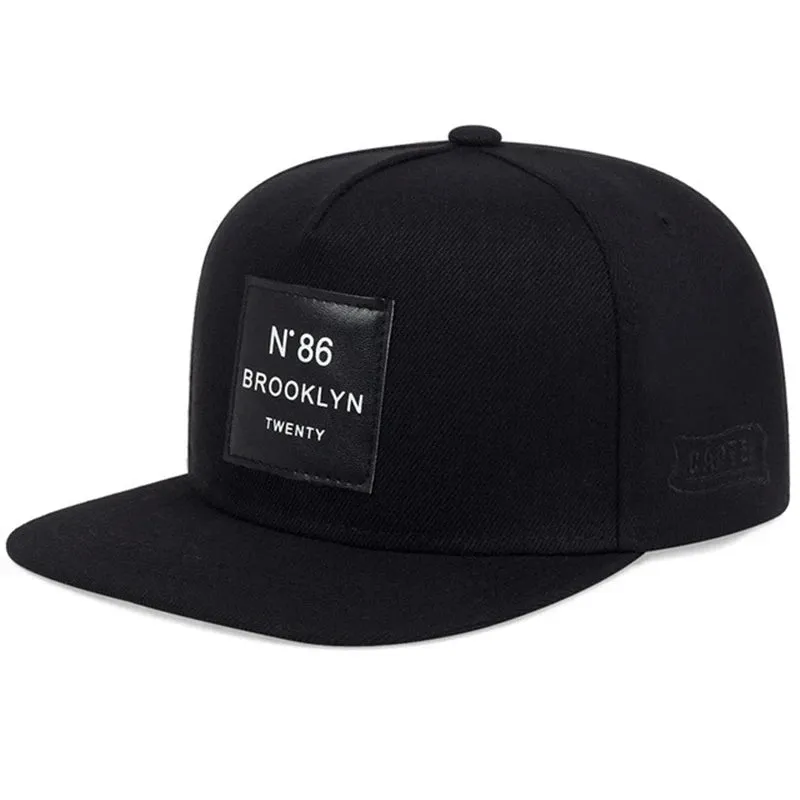 Men Women BROOKLYN Baseball cotton adjustable Snapback Hat Leather label N86 Hip Hop Caps Sun Hat Unisex Trucker Hats