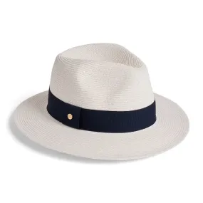 Sienna Ladies Paper Braid Fedora - White by Failsworth