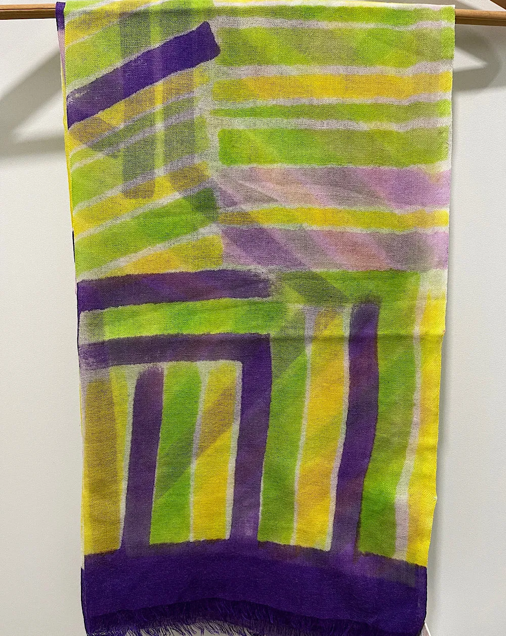 STRIPED BLOCKS-MAUVE