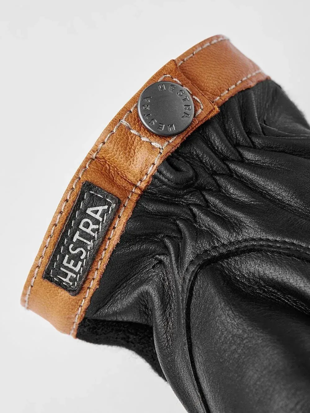 Tricot Merino Wool Deerskin Gloves - Black