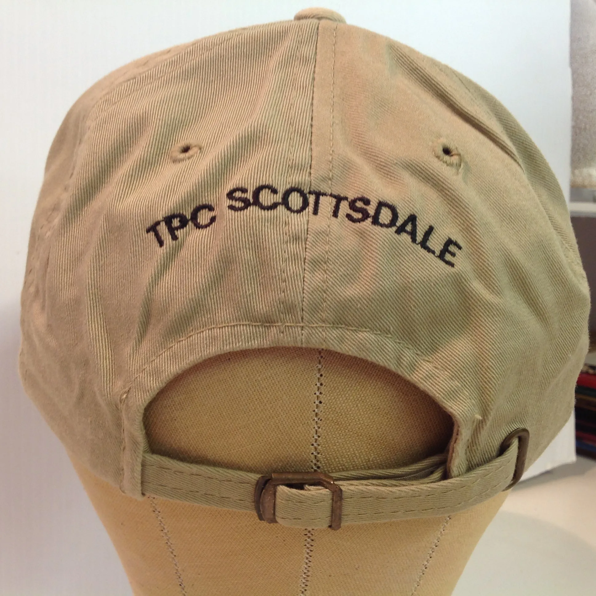 Vintage Tournament Players Club Scottsdale Arizona Phoenix Open Golf Tournament Souvenir Tan Baseball Cap
