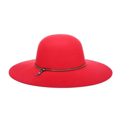 Winter Wool Fedora Vintage Black Hats