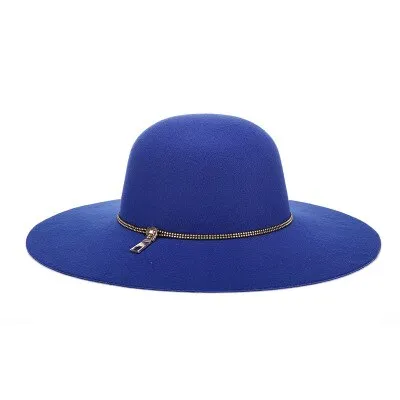 Winter Wool Fedora Vintage Black Hats